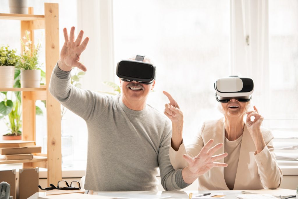 Seniors in virtual reality